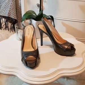 GUESS Slingback Peep-toe Pumps
